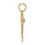 Load image into Gallery viewer, 14K Two-tone Gold Mom Inside Heart Charm Pendant
