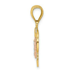 Load image into Gallery viewer, 14K Rose And Yellow Gold With Guadalupe In Heart Charm Pendant

