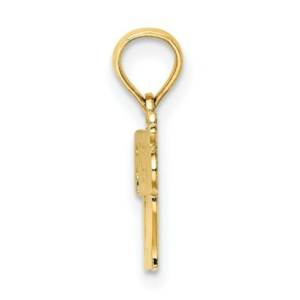 14K Yellow Gold Firefighter's Lady Charm Pendant