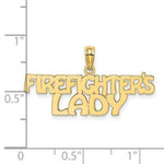Load image into Gallery viewer, 14K Yellow Gold Firefighter's Lady Charm Pendant

