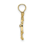 Load image into Gallery viewer, 14K Yellow Gold with White Rhodium with 2-D Ship Wheel Charm Pendant
