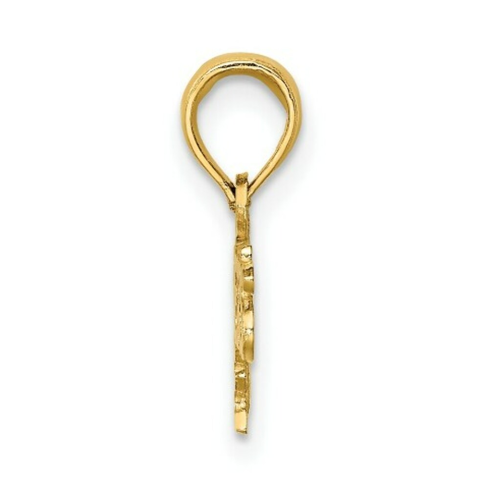 14K Yellow Gold Firefighter's Wife Charm Pendant