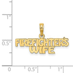 Load image into Gallery viewer, 14K Yellow Gold Firefighter's Wife Charm Pendant
