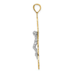Load image into Gallery viewer, 14K Two-tone Gold Crucifix Charm Pendant
