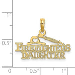 Load image into Gallery viewer, 14K Yellow Gold Firefighter's Daughter Charm Pendant
