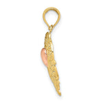 Load image into Gallery viewer, 14K Two-tone Yellow &amp; Rose Gold Heart With Lace Trim Charm Pendant
