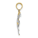 Load image into Gallery viewer, 14K Yellow Gold with White Rhodium Cut-Out Angelfish Charm Pendant
