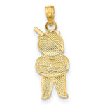 Load image into Gallery viewer, 14K Two-tone Gold Textured Boy Charm Pendant

