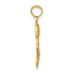 Load image into Gallery viewer, 14k Yellow Gold and White Rhodium Little Boy On Bicycle Charm Pendant
