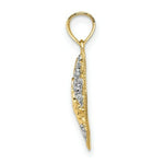 Load image into Gallery viewer, 14k Yellow Gold and White Rhodium Heart With Love Charm Pendant
