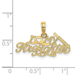 Load image into Gallery viewer, 14K Yellow Gold I Love My Firefighter Charm Pendant
