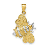 Load image into Gallery viewer, 14k Two-Tone Gold 3-D BUMBLEBEE Charm Pendant
