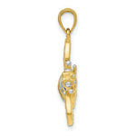 Load image into Gallery viewer, 14k Two-Tone Gold 3-D BUMBLEBEE Charm Pendant
