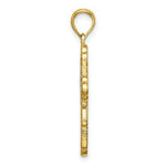 Load image into Gallery viewer, 14K Yellow Gold with White Rhodium with Lace Trim Cross Charm Pendant
