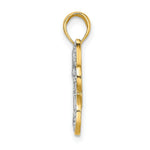 Load image into Gallery viewer, 14k Yellow Gold and White Rhodium Butterfly With Yellow Gold and White Beaded Wings Charm Pendant
