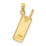 Load image into Gallery viewer, 14K Yellow Gold with White Rhodium 3-D Cell Phone Charm Pendant
