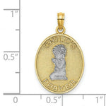 Load image into Gallery viewer, 14K Yellow Gold with White Rhodium 3-D Child's Night Time Prayer With Boy Charm Pendant
