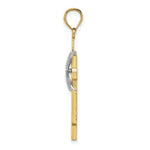 Load image into Gallery viewer, 14K Two-tone Gold 2-D Fashion Cross Charm Pendant
