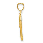 Load image into Gallery viewer, 14K Yellow Gold with White Rhodium Diamond-cut Heart Charm Pendant
