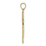 Load image into Gallery viewer, 14K Yellow Gold with White Rhodium Cross Charm Pendant
