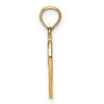 Load image into Gallery viewer, 14K Yellow Gold with White Rhodium Mom with Angle Heart Charm Pendant
