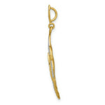 Load image into Gallery viewer, 14K Yellow Gold with White Rhodium Diamond-cut Filigree Oval Charm Pendant
