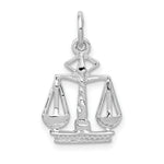 Load image into Gallery viewer, 14K White Gold Polished Flat-Backed Small Scales of Justice Charm
