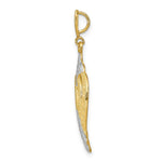 Load image into Gallery viewer, 14K Yellow Gold with White Rhodium Cut-Out Heart Charm Pendant
