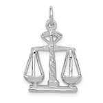 Load image into Gallery viewer, 14K White Gold Polished Open-Backed Large Scales of Justice Charm
