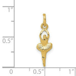 Load image into Gallery viewer, 14K Yellow Gold Polished Ballerina Charm
