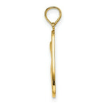 Load image into Gallery viewer, 14K Yellow Gold with White Rhodium Angel Praying With Halo On Triangle Disc
