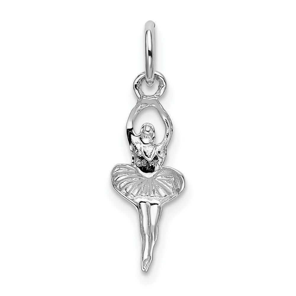 14K White Gold Ballerina Charm