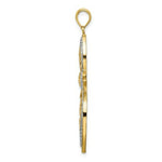 Load image into Gallery viewer, 14K Yellow Gold with White Rhodium Beaded Filigree Cross Charm Pendant
