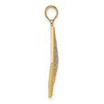 Load image into Gallery viewer, 14K Yellow Gold with White Rhodium Diamond Shape Cut-Out Filigree Charm Pendant
