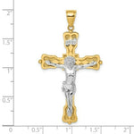 Load image into Gallery viewer, 14K Two-Tone Gold INRI Crucfix Pendant
