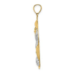 Load image into Gallery viewer, 14k Yellow Gold and White Rhodium SHELL CLUSTER In Oval Frame Charm Pendant
