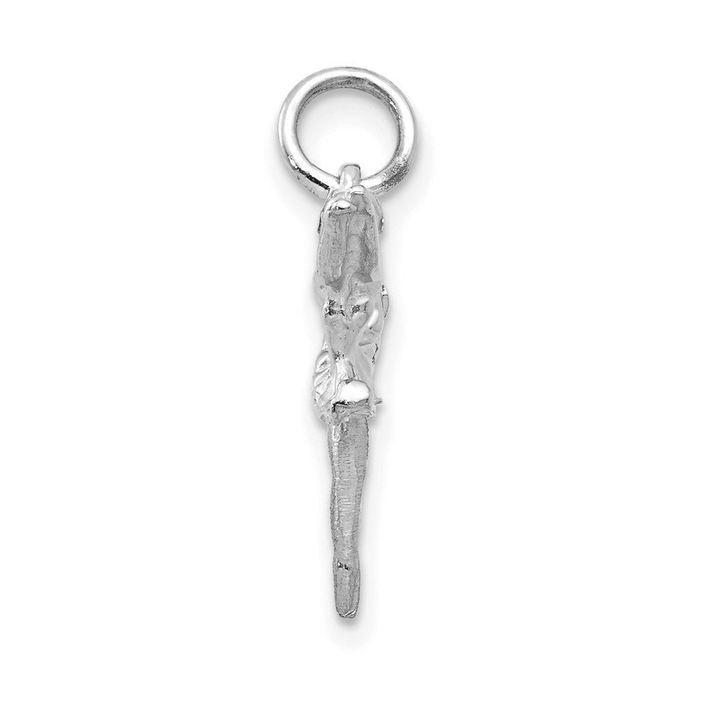 14K White Gold Polished 3-Dimensional Ballerina Charm