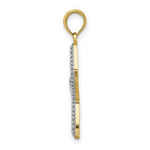 Load image into Gallery viewer, 14K Yellow Gold with White Rhodium Small Starfish Charm Pendant
