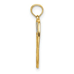 Load image into Gallery viewer, 14K Yellow Gold Love In Heart With Rhodium-Plated Heart Accents Charm Pendant
