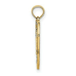 Load image into Gallery viewer, 14K Yellow Gold Dream In Heart Frame With RH Diamond-cut Star Accents Charm Pendant
