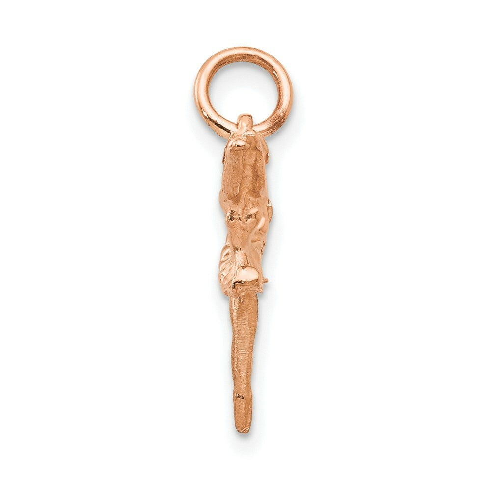 14K Rose Gold Polished 3-Dimensional Ballerina Charm