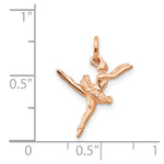 Load image into Gallery viewer, 14K Rose Gold Polished 3-Dimensional Ballerina Charm
