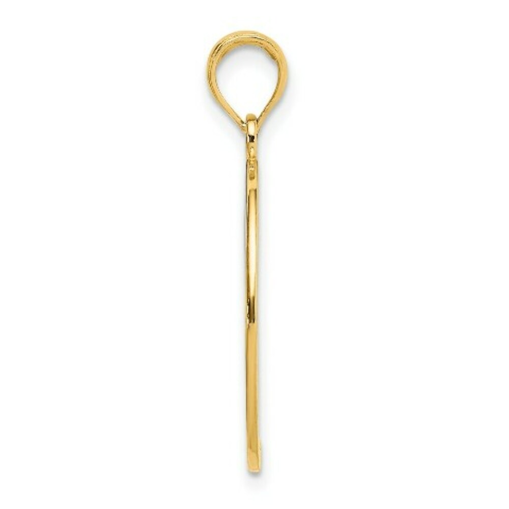14K Yellow Gold with White Rhodium You Are My Sunshine With Cut-out Sun Charm Pendant