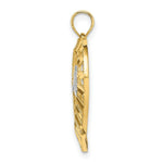 Load image into Gallery viewer, 14K Yellow Gold with White Rhodium MADRE in Heart Charm Pendant

