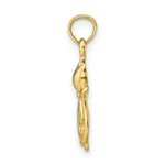 Load image into Gallery viewer, 14K Yellow Gold with White Rhodium Polished with 2-D Cat with Kitten Charm Pendant
