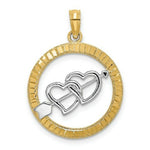 Load image into Gallery viewer, 14K Yellow Gold Diamond-cut With RH Heart with Arrow Charm Pendant
