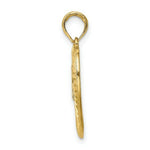 Load image into Gallery viewer, 14K Yellow Gold with White Rhodium with Diamond-cut Heart Frame Mom Charm Pendant

