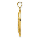 Load image into Gallery viewer, 14K Yellow Gold with White Rhodium #1 MOM In Oval Frame Charm Pendant
