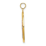 Load image into Gallery viewer, 14K Tri-Color Gold Anchor In Round Frame Charm Pendant
