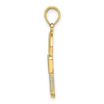 Load image into Gallery viewer, 14K Yellow Gold with White Rhodium Lock Charm Pendant
